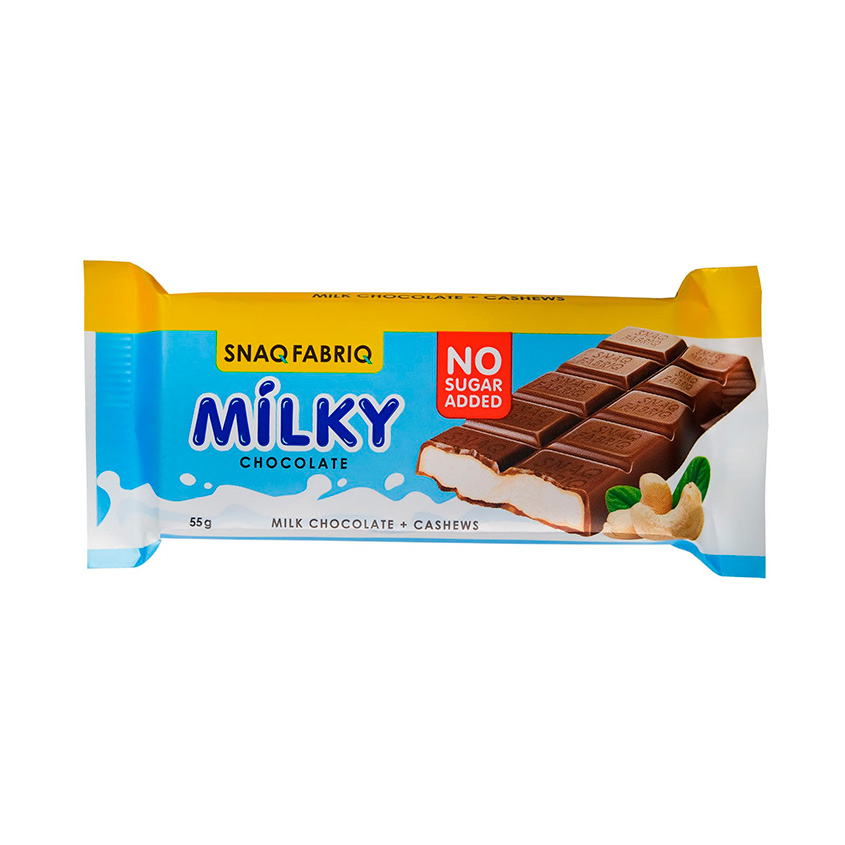 Молочный шоколад `SNAQ FABRIQ` с молочно-ореховой начинкой 55 г