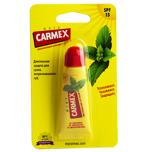 

Бальзам для губ CARMEX МЯТА в тубе SPF-15 11,6 мл