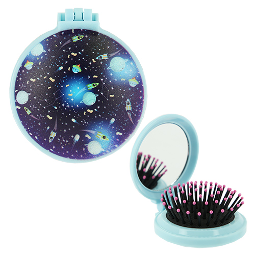 

Расческа для волос LADY PINK GALAXY с зеркалом черная