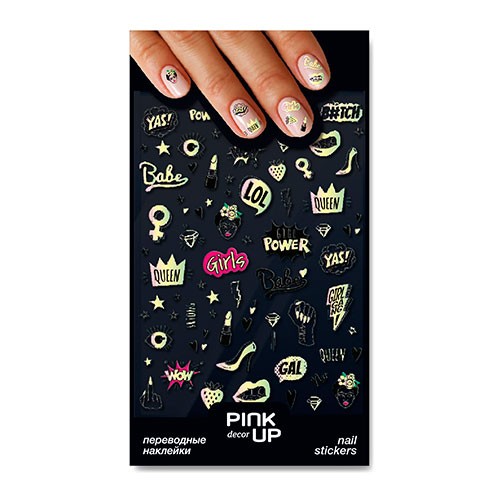 

Наклейки для ногтей PINK UP DECOR NAIL STICKERS переводные тон 898