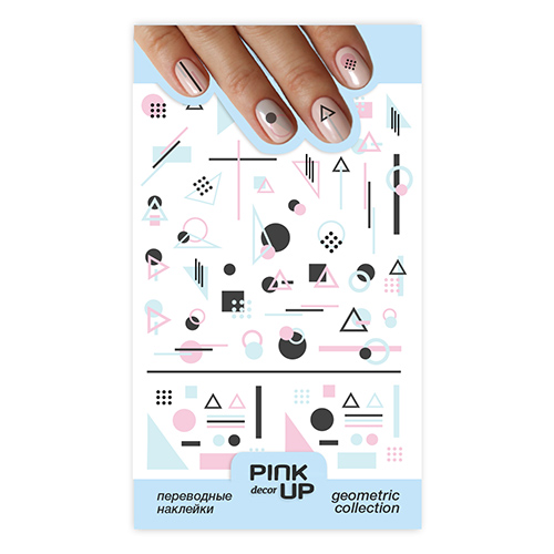 

Наклейки для ногтей PINK UP DECOR GEOMETRY переводные тон 625