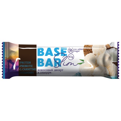 BASE BAR Батончик глазированный BASE BAR SLIM кокос 40 г base bar батончик глазированный base bar slim бисквит 40 г