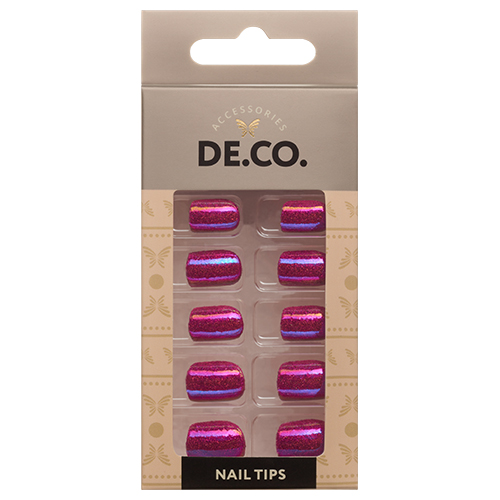 

Набор накладных ногтей DE.CO. METALLIC 24 шт + клеевые стикеры 24 шт sparkling rose