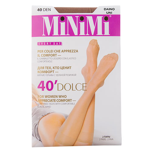 Гольфы женские MINIMI DOLCE 40 den Daino 2 пары гольфы полиамид minimi dolce 40 набор 3 шт размер б р daino бежевый