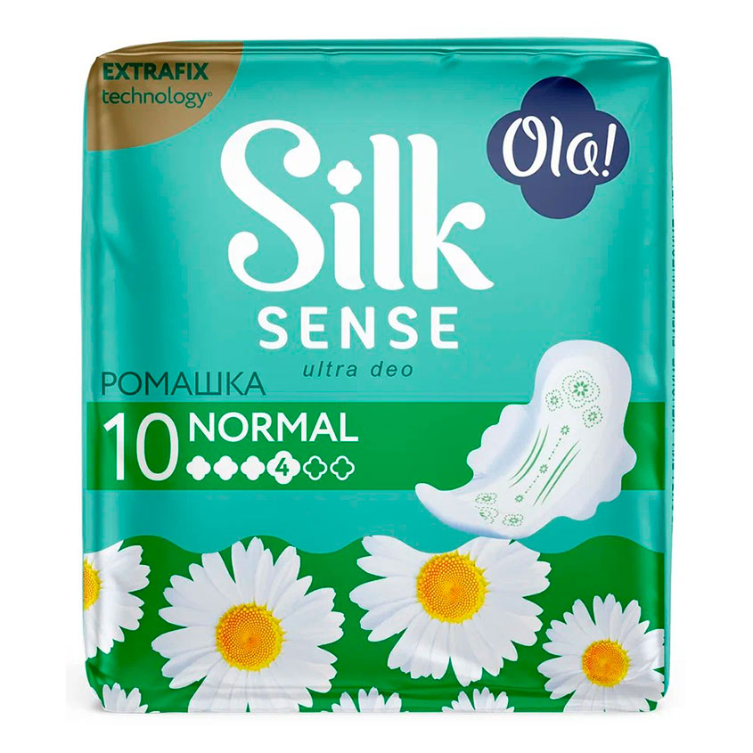 

Прокладки гигиенические OLA! SILK SENSE ультратонкие для нормальных выделений, ромашка 10 шт