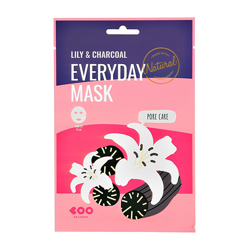 

Маска для лица DEARBOO EVERYDAY MASK с экстрактом лилии и древесным углем для сужения пор 27 мл