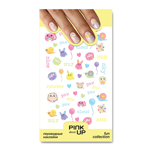 

Наклейки для ногтей PINK UP DECOR FUN переводные тон 844