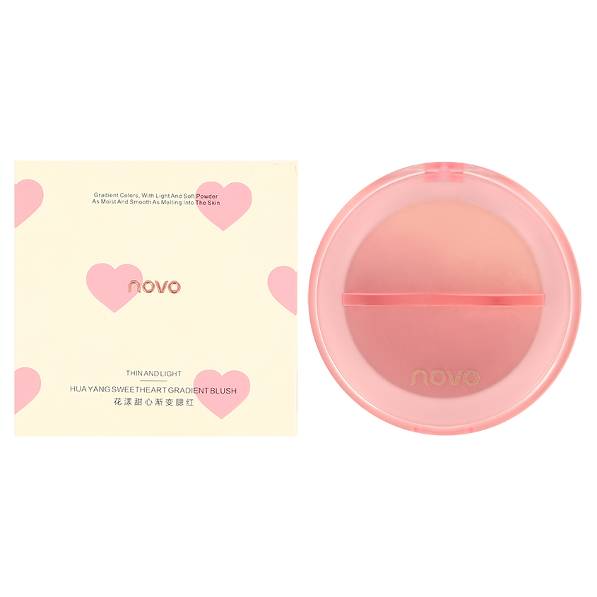 NOVO Румяна для лица NOVO SWEETHEART GRADIENT BLUSH тон 01