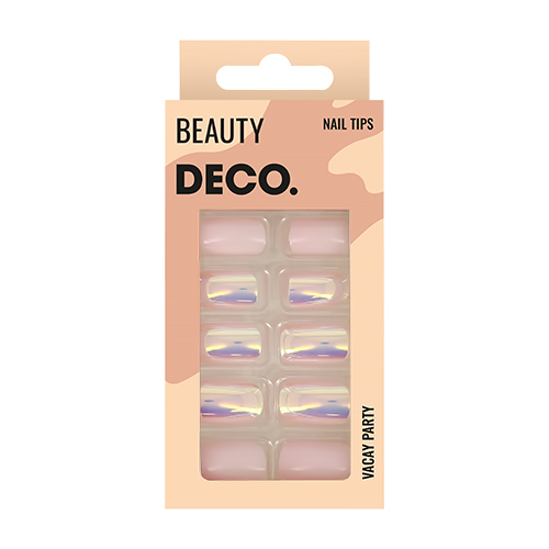 

Набор накладных ногтей DECO. VACAY PARTY nude magic 24 шт + клеевые стикеры 24 шт