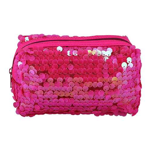 

Косметичка LADY PINK в пайетках малиновая