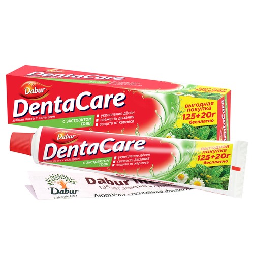 

Паста зубная DABUR DENTACARE с кальцием экстракт трав 145 г