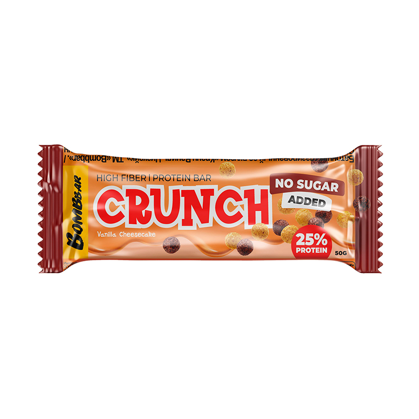 цена Батончик глазированный BOMBBAR CRUNCH Ваниль Чизкейк 50 г