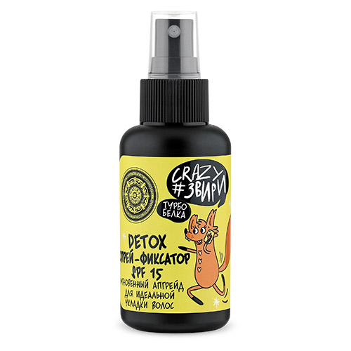 

Спрей-тоник для укладки волос NATURA SIBERICA CRAZY ЗВИРИ Турбо белка фиксирующий с SPF 15 100 мл
