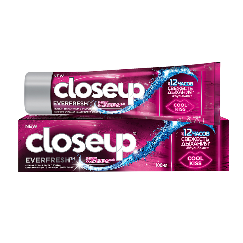 CLOSEUP Паста зубная CLOSEUP EVERFRESH COOL KISS 100 мл ополаскиватель для полости рта cool kiss тм closeup клозап