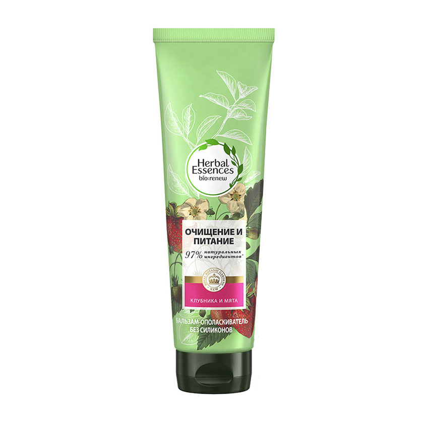 

Бальзам-ополаскиватель для волос HERBAL ESSENCES Белая клубника и Сладкая мята 275 мл