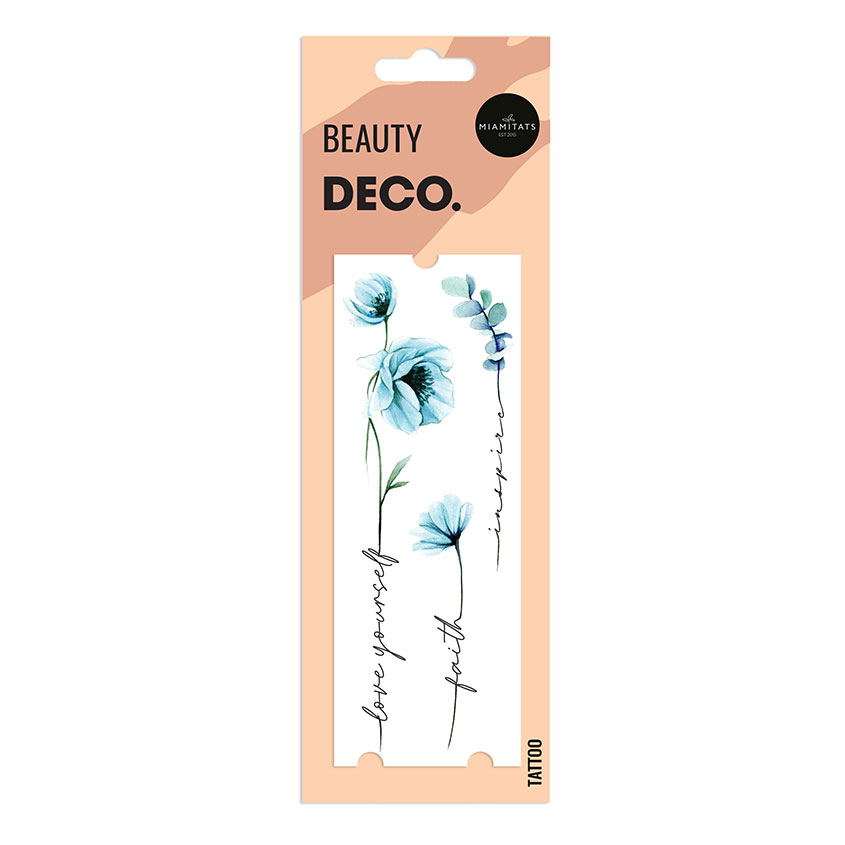 

Татуировка для тела DECO. FLORAL by Miami tattoos переводная Love Yourself