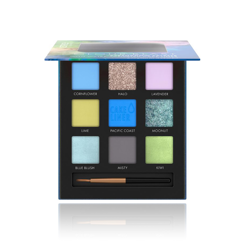 Палетка теней для век CATRICE COLOUR BLAST c водоактивируемой подводкой для глаз тон 020 Blue meets Lime