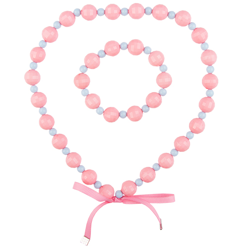 

Набор MISS PINKY бусы, браслет plastic