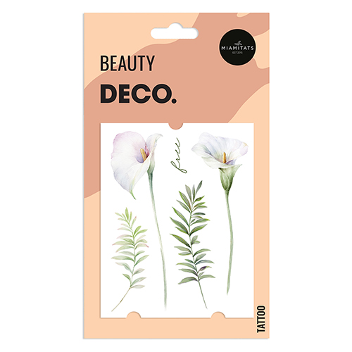 

Татуировка для тела DECO. PASTEL FLOWERS by Miami tattoos переводная Calla