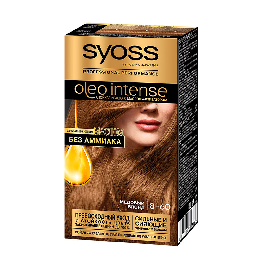 

Краска для волос SYOSS OLEO тон 8-60 Медовый блонд 50 мл