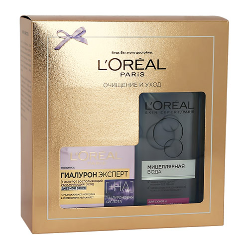 

Набор подарочный женский LOREAL крем для лица дневной 50 мл, вода мицеллярная для сухой и чувствительной кожи 200 мл