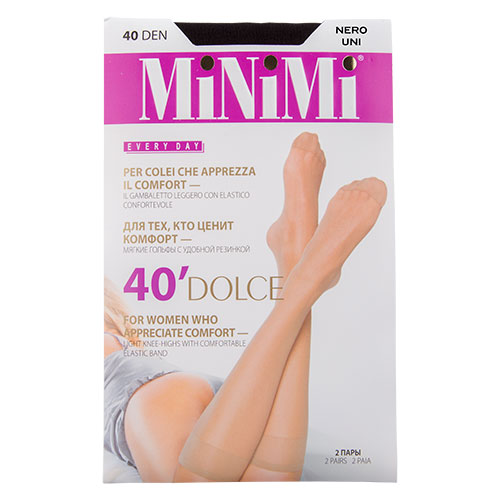 MINIMI Гольфы женские MINIMI DOLCE 40 den Nero 2 пары носки minimi stella 40 nero 2 пары