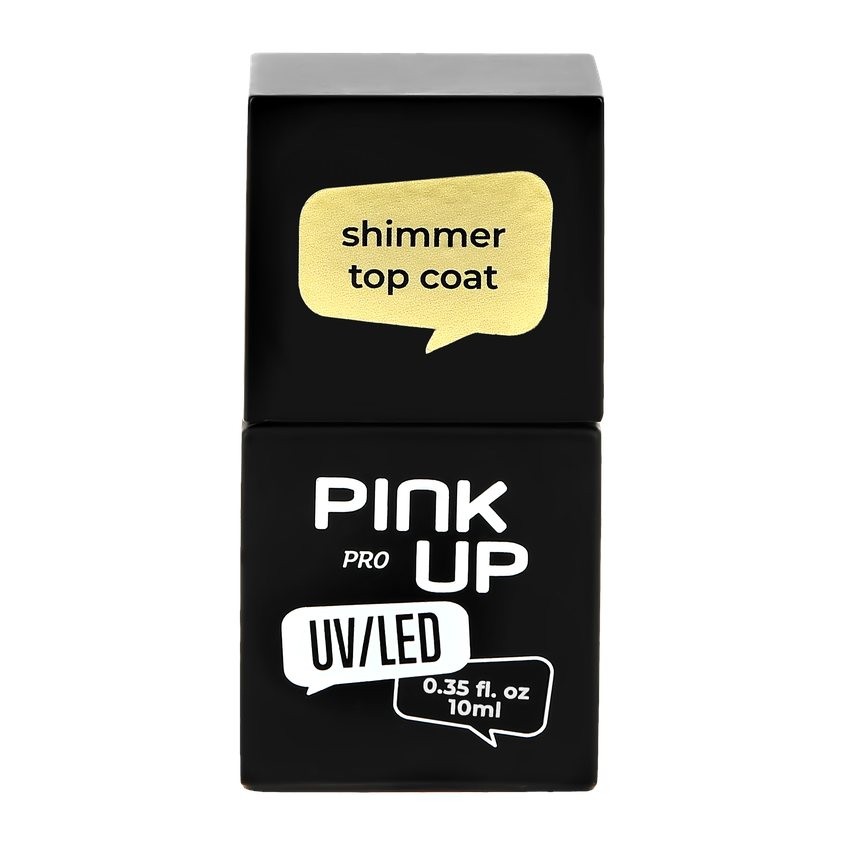 Верхнее покрытие для ногтей UV/LED PINK UP PRO с шиммером 10 мл пилка для ногтей pink up верхнее покрытие для ногтей uv led pro с шиммером