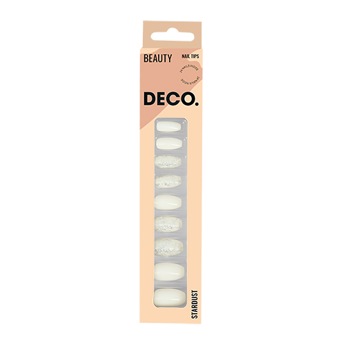 

Набор накладных ногтей DECO. STARDUST snowhite 24 шт + клеевые стикеры 24 шт