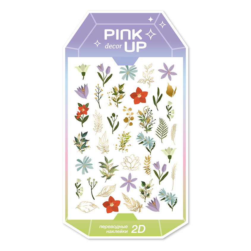 

Наклейки для ногтей PINK UP DECOR SPRING COLLECTION 2D переводные тон 128