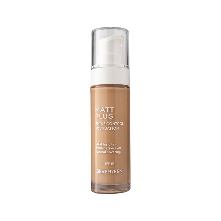 Крем тональный для лица SEVENTEEN MATT PLUS SHINE CONTROL FOUNDATION матирующий тон 04 Розово-бежевый