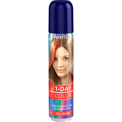 Спрей для волос оттеночный `VENITA` 1-DAY COLOR тон Red Spark (искрящийся красный) 50 мл