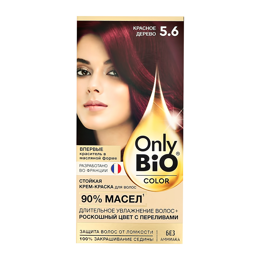 ONLY BIO COLOR Крем-краска для волос ONLY BIO COLOR Тон 5.6 Красное дерево 115 мл фотографии