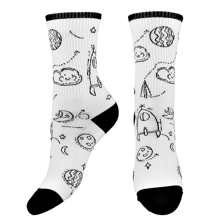 Носки SOCKS Space black р-р единый, Белье и колготки