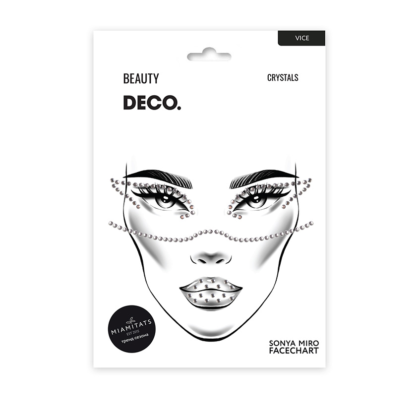DECO. Кристаллы для лица и тела DECO. FACE CRYSTALS by Miami tattoos Vice цена