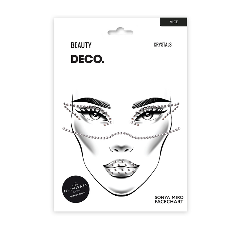 цена DECO. Кристаллы для лица и тела DECO. FACE CRYSTALS by Miami tattoos Vice