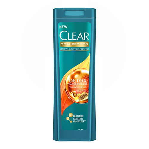 

Шампунь для волос CLEAR SCALPFOODS DETOX Увлажняющий против перхоти 200 мл