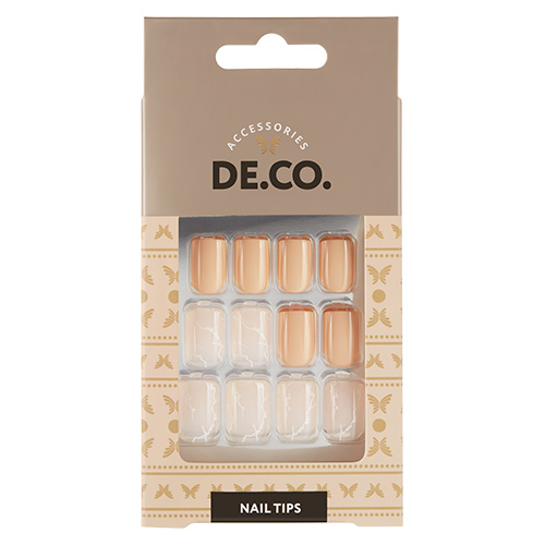 

Набор накладных ногтей DE.CO. MARBLE nude 24 шт+ клеевые стикеры 24 шт