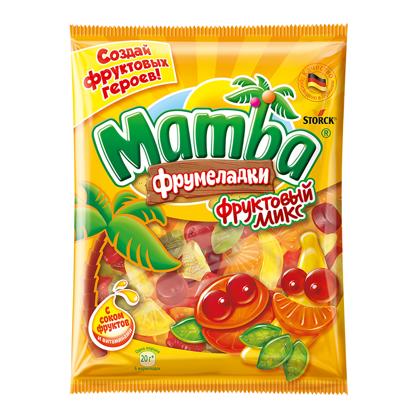 

Жевательный мармелад MAMBA фруктовый микс 140 г