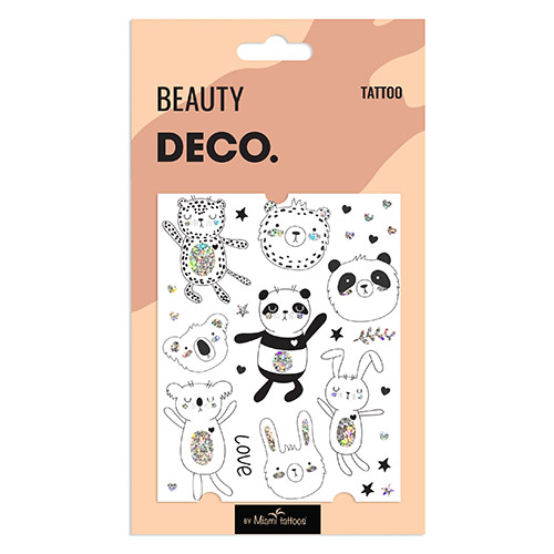 

Татуировка для тела DECO. CARTOON by Miami tattoos переводная Panda party