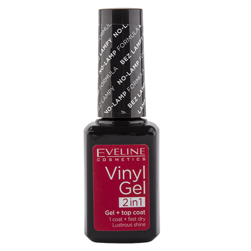 Лак для ногтей `EVELINE` VINYL GEL 2 IN 1 тон 205 (без использования лампы) 12 мл