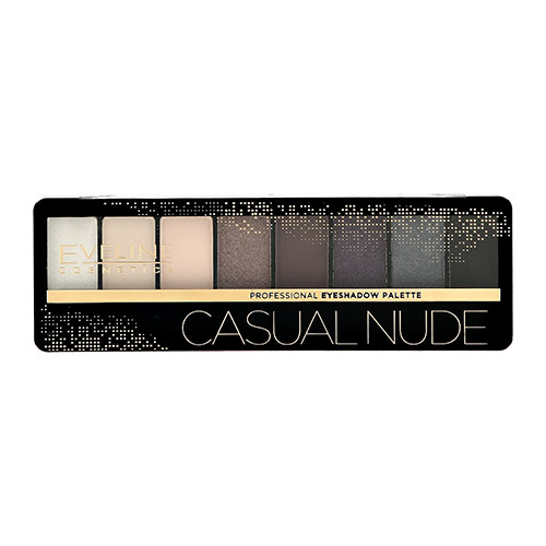 EVELINE Палетка теней для век EVELINE EYESHADOW PROFESSIONAL PALETTE тон 04 casual nude