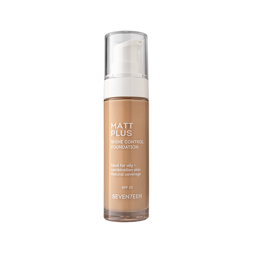 Крем тональный для лица SEVENTEEN MATT PLUS SHINE CONTROL FOUNDATION матирующий тон 03 Натуральный