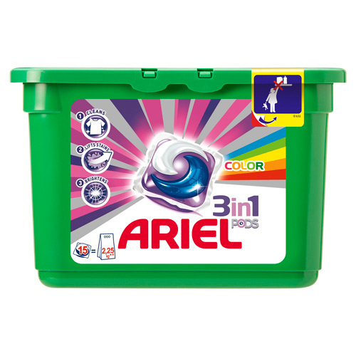 Средство для стирки ARIEL PODS Color в растворимых капсулах 15 шт