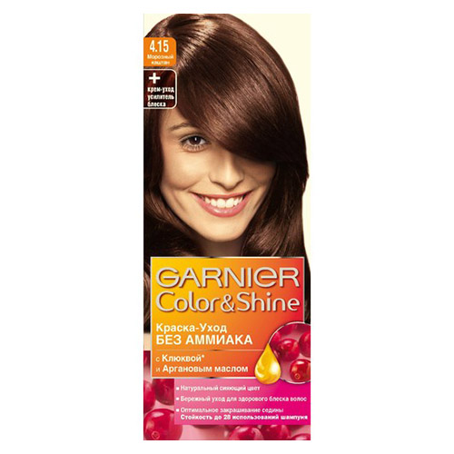 

Краска для волос GARNIER COLOR & SHINE тон 4.15 Морозный Каштан