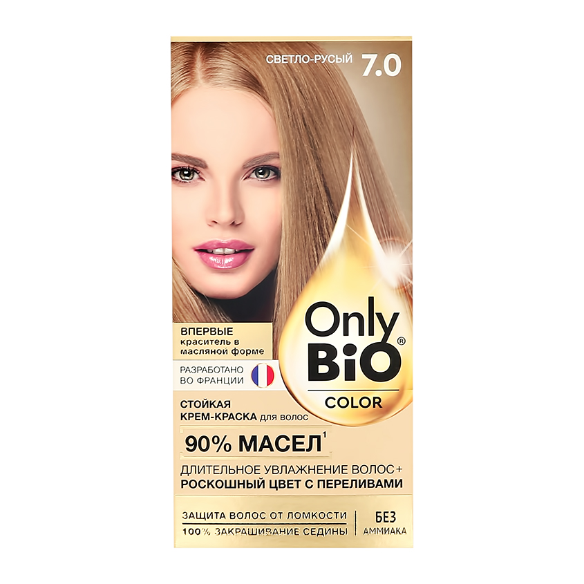 Крем-краска для волос `ONLY BIO COLOR` Тон 7.0 Светло-русый 115 мл