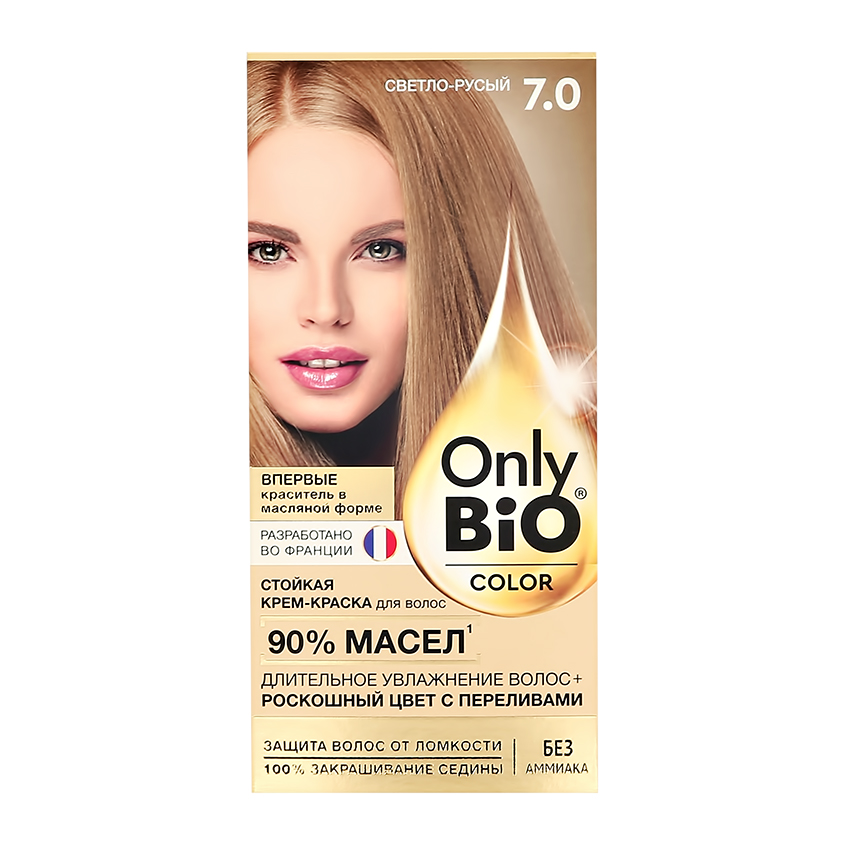 ONLY BIO COLOR Крем-краска для волос ONLY BIO COLOR Тон 7.0 Светло-русый 115 мл фотографии