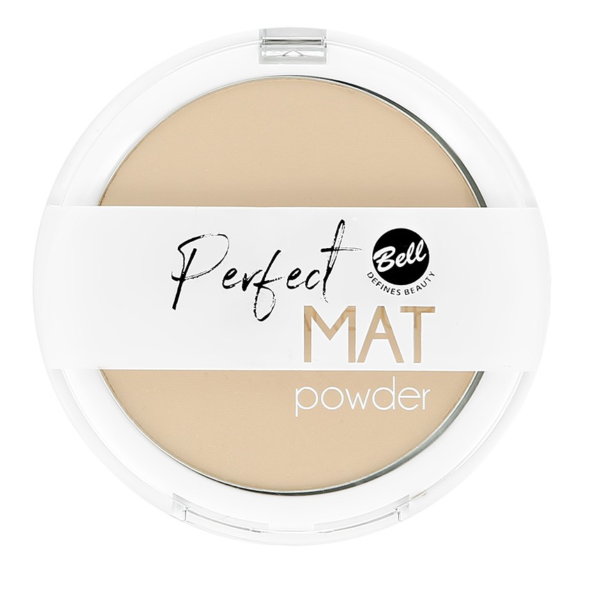 BELL Пудра компактная для лица BELL PERFECT MAT POWDER тон 04 фиксирующая, матирующая