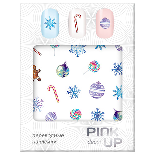 

Наклейки для ногтей переводные PINK UP DECOR NEW YEAR тон 602