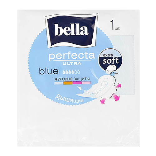 Прокладка ультратонкая `BELLA` PERFECTA ULTRA BLUE extra soft 1 шт