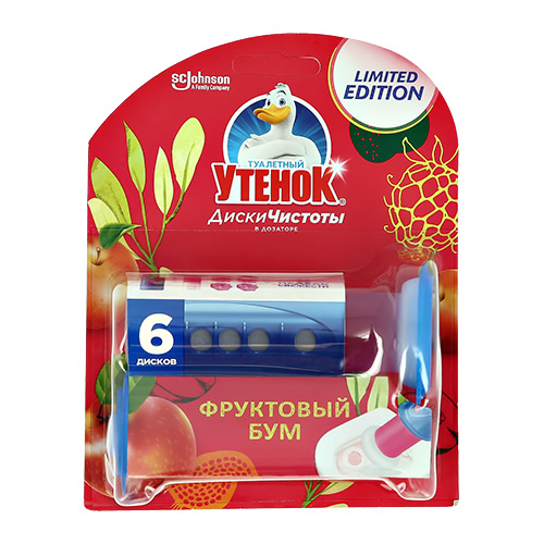 

Диски чистоты ТУАЛЕТНЫЙ УТЕНОК Фруктовый бум 6 шт